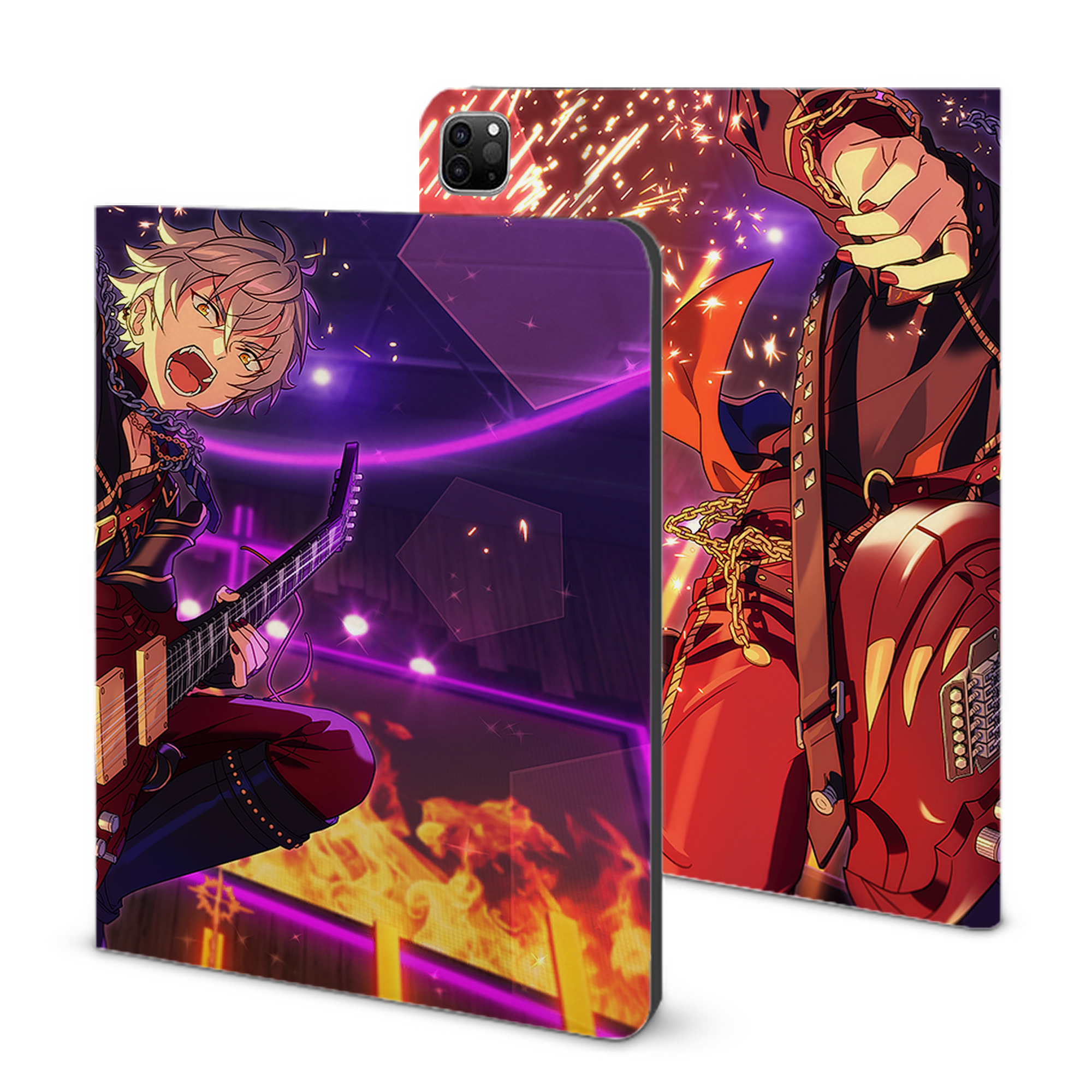 （画像用） あんさんぶるスターズ! Ensemble Stars IPad ケース ブック型 PUレザー TPU 耐衝撃 軽量 薄型 ペン収納なし 全面保護 IPad 各モデル対応